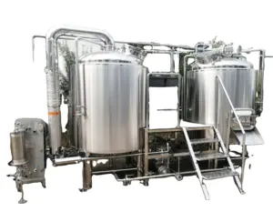 天然ガス蒸気ボイラーでビールを作るための5HL自動マイクロ醸造所