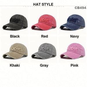 Casquette de baseball personnalisée en gros, brodée, effet vieilli, style Dad Hat, vintage, en jean délavé, de haute qualité - Product Image 2