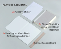 Carnets de notes scolaires en cuir blanc, avec couverture rigide, impression personnalisée, sublimation, A4, A5, A6