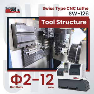 Tour à tête coulissante suisse avec sous-broche et porte-outils modulaire pour usinage flexible - Product Image 2