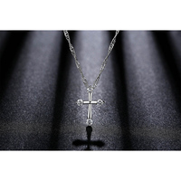 Offre Spéciale à la mode croix pendentif collier pour femmes autrichien cubique zircone pierre lien chaîne pour cadeaux bijoux