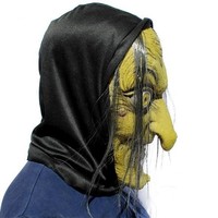 Masque de fête pour femme en latex vert intégral, costume de clown effrayant pour femme âgée, Halloween, livraison rapide