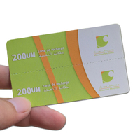 Carte PVC personnalisée imprimée, à gratter, prépayée, pour recharge de crédit téléphonique