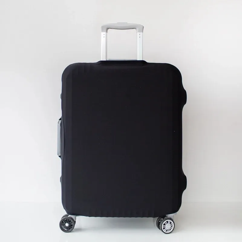 Justop düz renk bagaj kapağı Spandex elastik bagaj kapağı bavul kılıfı özelleştirilebilir
