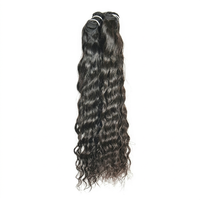 Rambut Manusia India Murah Grosir, Bundel Keriting, Single Drawn Remy Grade, Virgin Natural Black, Kutikula Tersusun Rapi, Double Machine Weft
