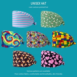 Berretto da <span class=keywords><strong>lavoro</strong></span> per allattamento Unisex con stampa di animali da compagnia con cappuccio da <span class=keywords><strong>lavoro</strong></span> per cure per animali domestici cappello da laboratorio traspirante in cotone regolabile - Product Image 3