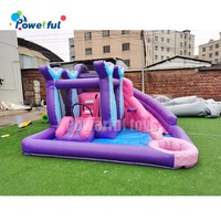 Toboggan gonflable pour fête de qualité commerciale, toboggan gonflable sec avec souffleur