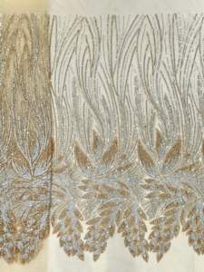 Phi hạt sang trọng lưới vải ren Nigeria vải tuyn <span class=keywords><strong>2025</strong></span> pháp nặng đính cườm Net ren cho phụ nữ Evening Dresses - Product Image 2