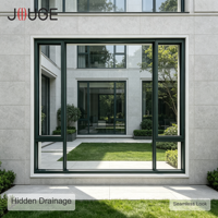 Fenêtre en aluminium JOUGE ultra-économe en énergie 95c 44mm, profil multi-chambres 1.8mm pour chantier d'ingénierie