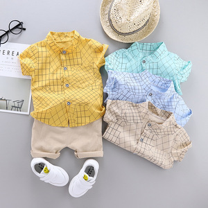 Conjunto de Ropa Infantil de Verano Estilo Coreano para Niños, Camisa de Manga Corta y Pantalones Cortos, Traje de Dos Piezas - Product Image 2