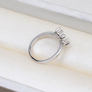 Anillo de Plata Han S925 para Mujer, Extremo Cerrado, Placa de 4 Cuentas, DIY, Multi-Abalorios, Bandeja Vacía para 4-5 Anillos, 1751 - Accesorios y Componentes de Joyería - Product Image 4