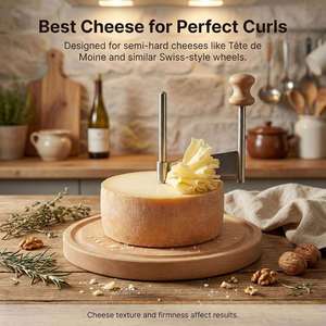 Rallador de Queso de Madera con Cuchilla Afilada para Tete De Moine, Restaurantes, Cafeterías y Uso Doméstico - Product Image 4