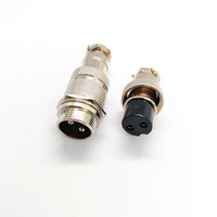 Connecteur d'aviation étanche série GX16, prise 2-10 broches, connecteur de câble 16 mm avec blindage