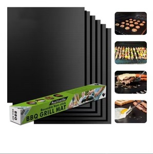 Tapis de cuisson en PTFE 0,3 mm antiadhésif réutilisable <span class=keywords><strong>pour</strong></span> barbecue, résistant à la chaleur en fibre de verre 300°C ° Barbecue à gaz extérieur imperméable et ignifuge - Product Image 1
