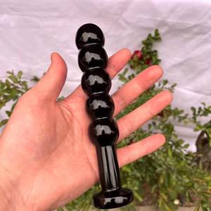 Tapón Anal de cristal, consolador de obsidiana negra, varita Yoni de cuarzo rosa, Juguetes sexuales para adultos, consoladores Anales de masaje de piedra de Aventurina azul para mujeres - Product Image 3
