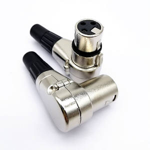 หัวต่อ CANNON แบบงอ 90 องศา 3 ขา คุณภาพสูง หัวต่อ XLR ตัวผู้และตัวเมีย สำหรับไมโครโฟน อะแดปเตอร์เสียง - Product Image 2