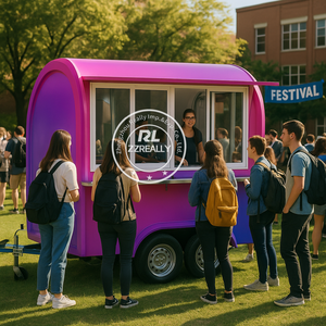 2025 एचबी आइस क्रीम फूड ट्रक क्रू फूड ट्रक बाइक कॉफी कार्ट बिक्री के लिए मोबाइल कॉफी कार्ट - Product Image 6