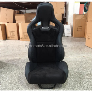 Asiento de Simulador de Carreras LO03, Asiento de Juego de Carreras, PVC Impermeable, Reclinable, Negro con Costuras Rojas, Superventas - Product Image 6