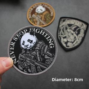 Parche Táctico Panda Tejido con Cuentas, Ecológico, de Tela No Tejida, con Gancho y Bucle para Ropa y Accesorios de Mochila - Product Image 3