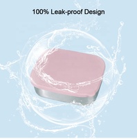 Boîte à lunch personnalisable de haute qualité en acier inoxydable 304 avec couvercles en silicone, boîte de rangement pour aliments, boîte à lunch pour adultes et enfants