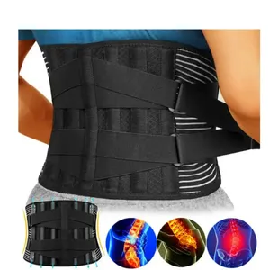 Venta caliente Lumbar Brace para dolor de espalda cinturón de soporte de espalda para Mujeres Hombres transpirable espalda baja Brace