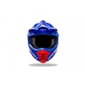 Intrepido casco da Motocross con visiera blu/rossa ABS Shell taglia libera per moto XL nuova condizione - Product Image 2