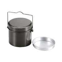Captain Stag M-5546 Cuiseur à riz BBQ en aluminium durable Rinkan Round Hando Capacité 4 tasses Toutes saisons