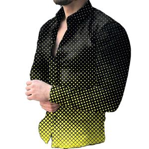 2025 पुरुषों की फैशन लंबी आस्तीन शर्ट यूरोपीय और अमेरिकी शैली 3 डी डिजिटल मुद्रित बड़ी शर्ट - Product Image 1