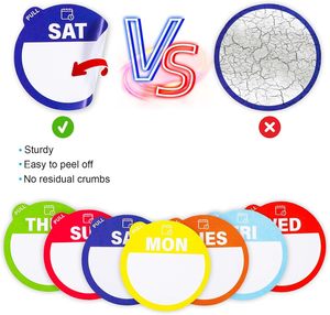 Bền Ngày Trong Tuần Dán Nhãn Thực Phẩm 7 Ngày Nhãn Dispenser Và Màu Thẻ Thực Phẩm Có Thể Tháo Rời Ngày Nhãn Thân Thiện Với Môi - Product Image 3