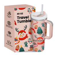 Vaso Térmico Personalizado con Logotipo para Regalo de Navidad o Festivales, para Hombre, 40 oz, Doble Pared, Aislamiento al Vacío, Acero Inoxidable 304 de Grado Alimenticio, Libre de BPA, para Bebidas Frías