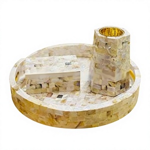 Juego de Mubkhar Árabe Premium Hecho a Mano con Incrustaciones de Madreperla, Fragancia de Anís Estrellado, Incienso Religioso Indio de Sándalo para el Hogar - Product Image 1