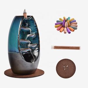 Juego <span class=keywords><strong>de</strong></span> Comedor <span class=keywords><strong>de</strong></span> Lujo, Decoración para el Hogar, <span class=keywords><strong>Quemador</strong></span> <span class=keywords><strong>de</strong></span> <span class=keywords><strong>Incienso</strong></span> <span class=keywords><strong>de</strong></span> Cerámica con <span class=keywords><strong>Reflujo</strong></span>, Aromaterapia, Cascada <span class=keywords><strong>de</strong></span> Humo - Product Image 1