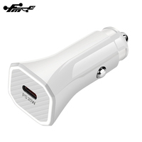 Penjualan Laris Pengisi Daya Mobil Usb C Antarmuka Output 20W Adaptor Pengisi Daya Cepat untuk Iphone dengan Port Tipe-c
