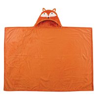 Confort bébé couverture chaude renard poupée super doux bébé unisexe infantile à capuche visage d'animal en peluche orange renard à capuche OEM animal couverture
