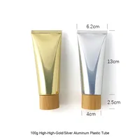 Emballage cosmétique bouteille vide capacité 50/60/80/100/120ml couvercle en bambou grain de bois matériau PP avec joint de pompe pour crème pour le visage