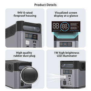 Banco de Energía Portátil para Exteriores de 1200W con Capacidad de Carga Solar, Estación de Energía Portátil para Camping - Product Image 5