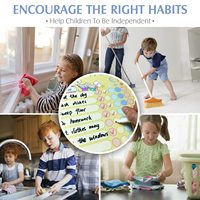 Planificateur de tableau de récompense personnalisé pour les enfants Liste de contrôle des horaires quotidiens pour les enfants Grand tableau de corvées effaçable à sec magnétique pour les enfants
