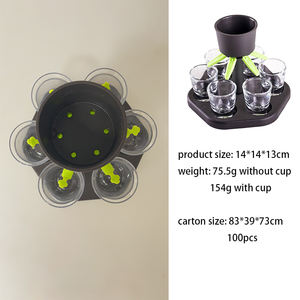 Dispensador de licor portátil a1, dispensador de 6 licor, suporte de vidro de tiro, utensílio de cozinha, divisor para vinho, festa, jogo de bebidas, acessório, dispensador de vidro - Product Image 6