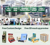 Présentoirs en carton pour supermarché, présentoirs pour aliments, noix, biscuits, chips de pomme de terre, chocolat, bonbons, snack, etc.