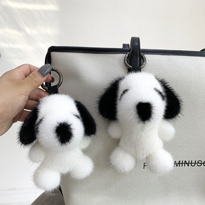 Llavero de piel sintética de visón al por mayor, bonito colgante de cachorro para bolso, llavero para coche, colgante para mochila, accesorios de regalo de cumpleaños para mujeres y niños - Product Image 3