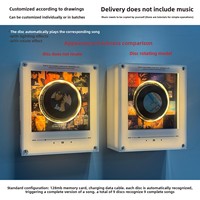 Veilleuse rotative magnétique pour réfrigérateur, Jukebox à induction NFC, Lecteur d'album créatif, Autocollant magnétique pour réfrigérateur
