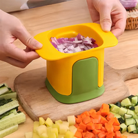 Draagbare Roestvrijstalen Vegetarische Uiensnijder Groentechopper Frietsnijder Aardappelchips Snijder Voor Frietjes