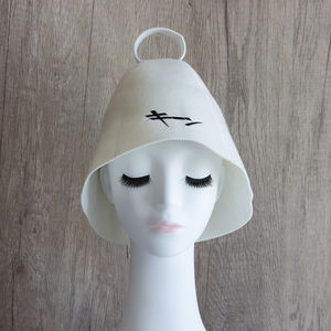 साणा हैट कढ़ाई सेल ग्रे बालों और सिर पुरुषों की महिला सौना टोपी की रक्षा करती है। - Product Image 4