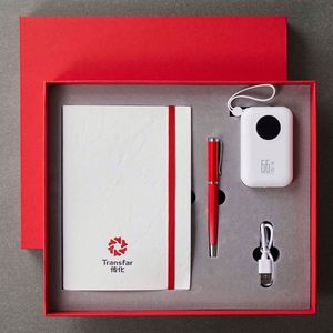 Corporate Business Giveaways Custom A5 Plain <b>Notebook</b>& Metal Pen& Thermos&speaker&power Bank Economic Gift <b>Set</b> - Product Image 5