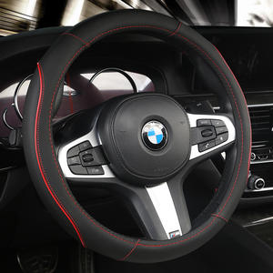 غطاء عجلة قيادة السيارة من الجلد غير القابل للانزلاق والمناسب لجميع الفصول، إكسسوار داخلي عالمي للتجارة الخارجية - Product Image 4