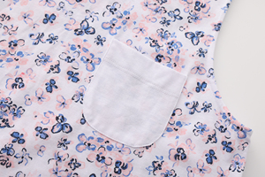 Abito da notte floreale da donna traspirante senza maniche assorbente sudore abito estivo con scollo a V abito lungo - Product Image 6