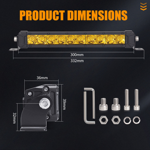 Thanh đèn <span class=keywords><strong>LED</strong></span> 13 inch 50W, thanh đèn nhôm, chùm sáng điểm, đèn <span class=keywords><strong>LED</strong></span> thanh 4x4 cho xe địa hình UTV, tình trạng mới - Product Image 5