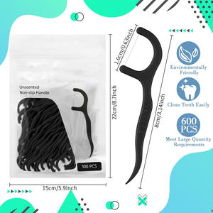 Bâtonnet de soin dentaire jetable en PLA biodégradable personnalisé, fil dentaire ultra-fin en PE, emballage écologique, logo et couleur personnalisés, dentaire - Product Image 2