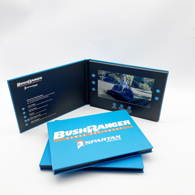 New Custom Design Business Marketing Hardcover 7 Inch LCD TFT Screen Digital Video Book Album Greeting Card Brochures