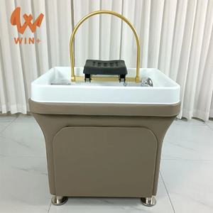 Estación Portátil de Lavado para Barbería con Vaporizador Silla de Lavado para Salón de Belleza Equipo de Spa Japonés para Cabeza con Tuberías y Lavabo para Champú - Product Image 3